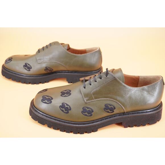 Armando Cabral Oba Lace-Up Lug Derby Vert militaire Lug Sole Size 12 /45 Men Lug main image 7